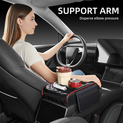 5-in-1 Car Console Organizer & Memory Foam Armrest Pad