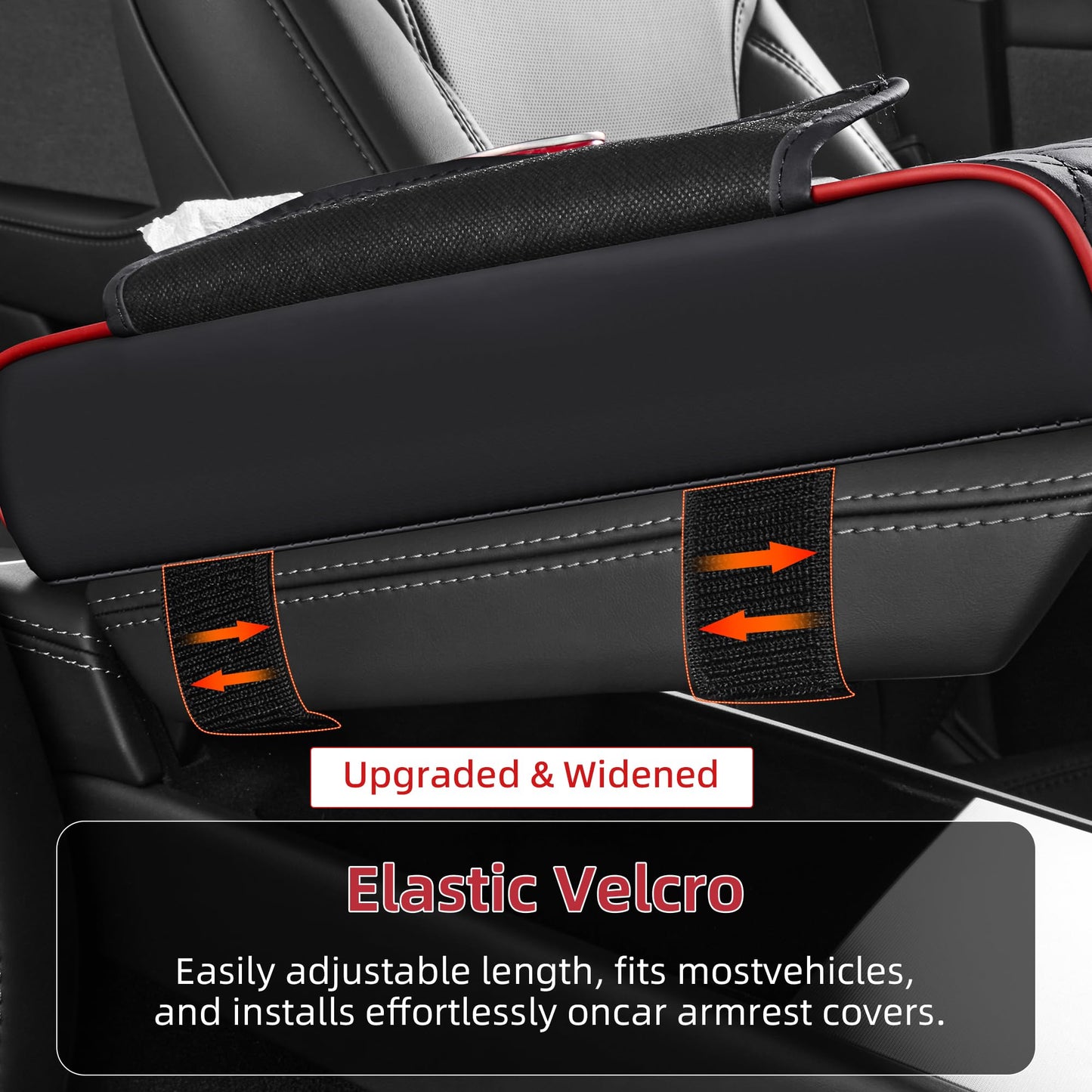 5-in-1 Car Console Organizer & Memory Foam Armrest Pad