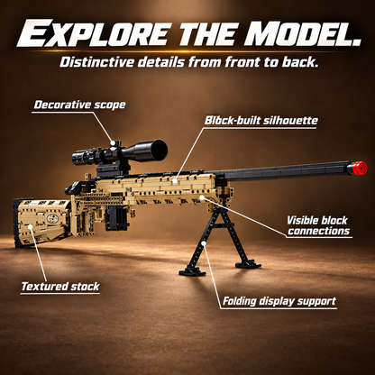 🧩 M24-Style DIY Building Block Model Kit – Collector Display