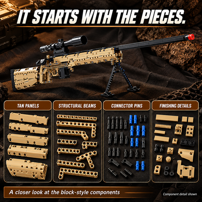 🧩 M24-Style DIY Building Block Model Kit – Collector Display