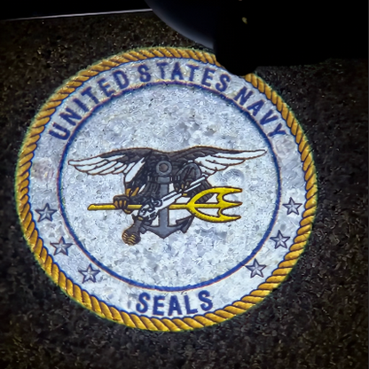 Make every time you open the door more personalized with military-style door projection lights.