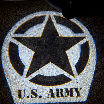 Make every time you open the door more personalized with military-style door projection lights.