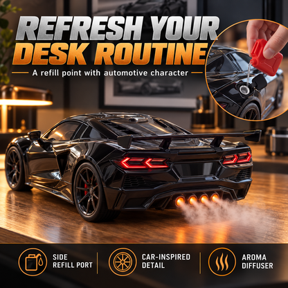 🏎️ Sports Car Aroma Mist Diffuser ✨ Glowing Lights & Futuristic Style