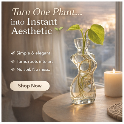 ✨ Elegant Female Silhouette Glass Planter