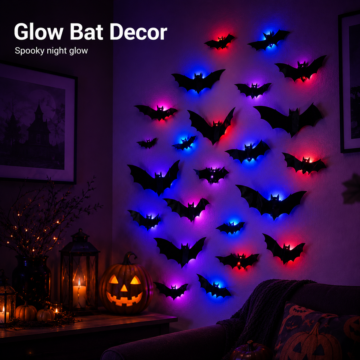 Halloween LED Bat Decorations
