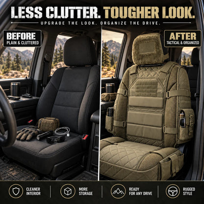 💥Limited Time-50% OFF🚙 Durable Tactical Truck Seat Cover✨ Storage, Protection & All-Day Comfort