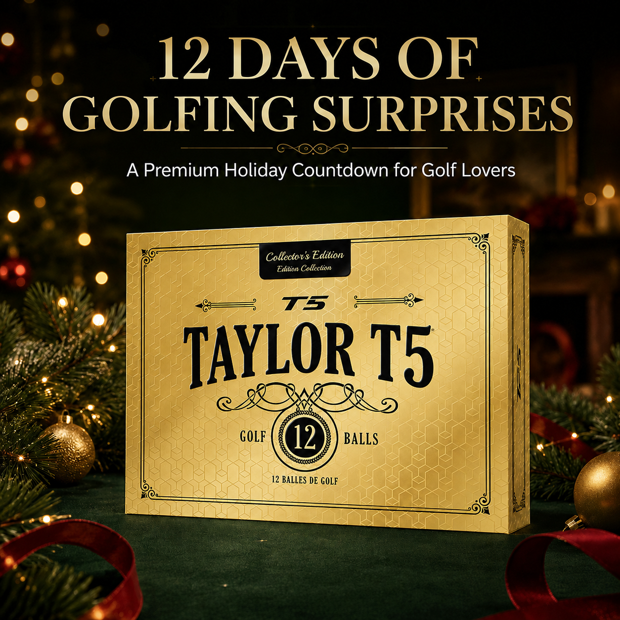 🎄⛳ 50% OFF Taylor T5 12-Day Golf Ball Advent Calendar