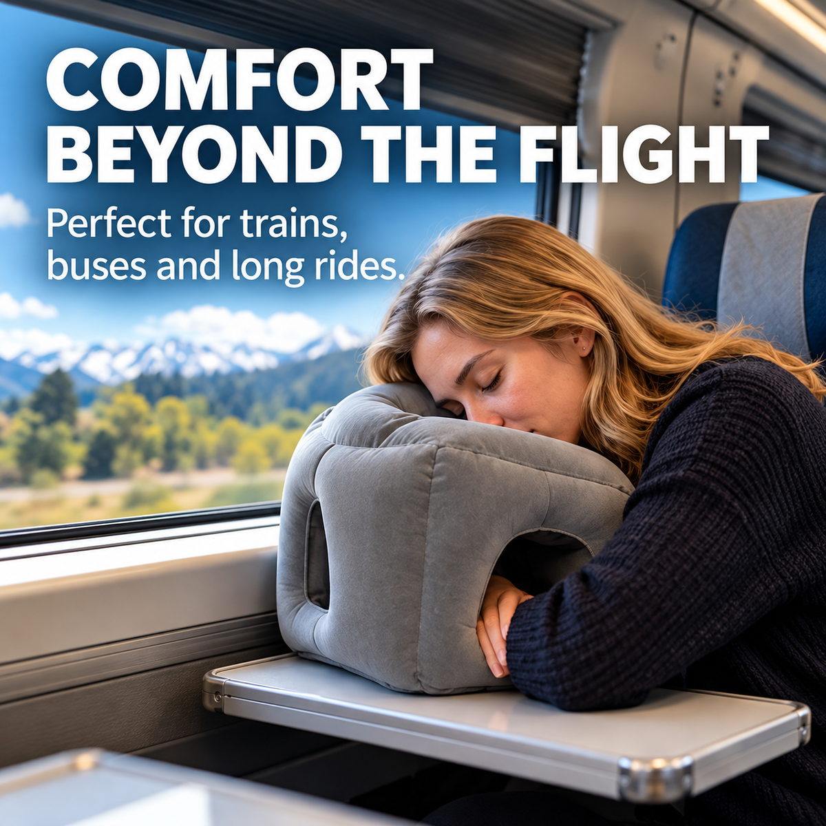 🧳 50% OFF Portable Inflatable Travel Pillow – Pack Small, Rest Big ✨