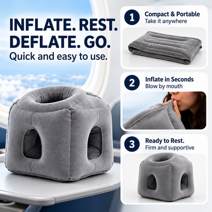 🧳 50% OFF Portable Inflatable Travel Pillow – Pack Small, Rest Big ✨