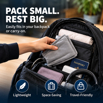 🧳 50% OFF Portable Inflatable Travel Pillow – Pack Small, Rest Big ✨