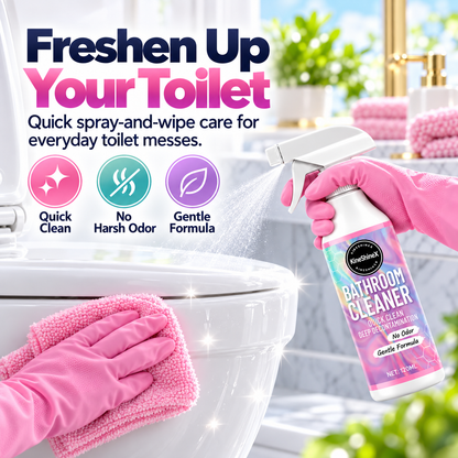 ✨ Bathroom Cleaner Spray – Quick Clean for Sinks, Tubs & Toilets 🚿