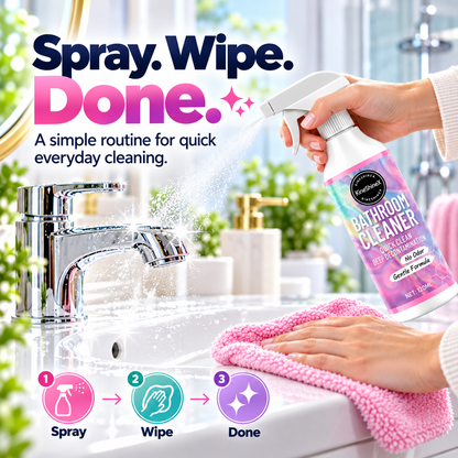 ✨ Bathroom Cleaner Spray – Quick Clean for Sinks, Tubs & Toilets 🚿