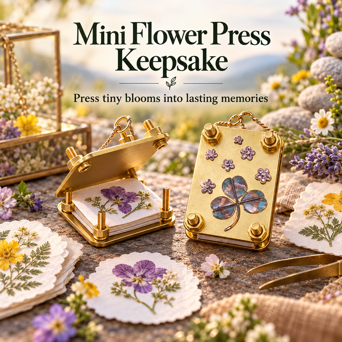 🌸 50% OFF Pocket-Sized Mini Flower Press – Preserve Tiny Blooms & Nature Memories 🌿
