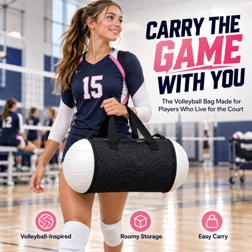 🏐 Volleyball Duffel Bag – Ball-Shaped Sports Bag for Practice, Tournaments & Team Gifts