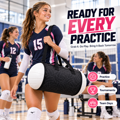 🏐 Volleyball Duffel Bag – Ball-Shaped Sports Bag for Practice, Tournaments & Team Gifts