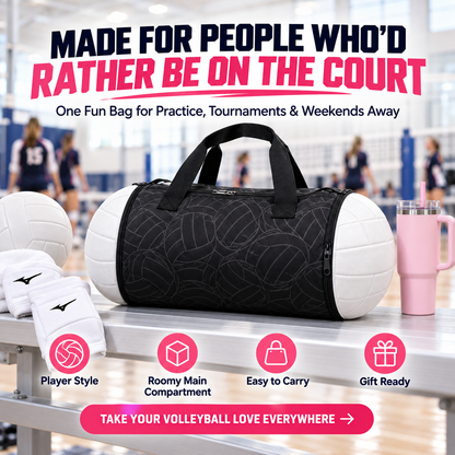 🏐 Volleyball Duffel Bag – Ball-Shaped Sports Bag for Practice, Tournaments & Team Gifts