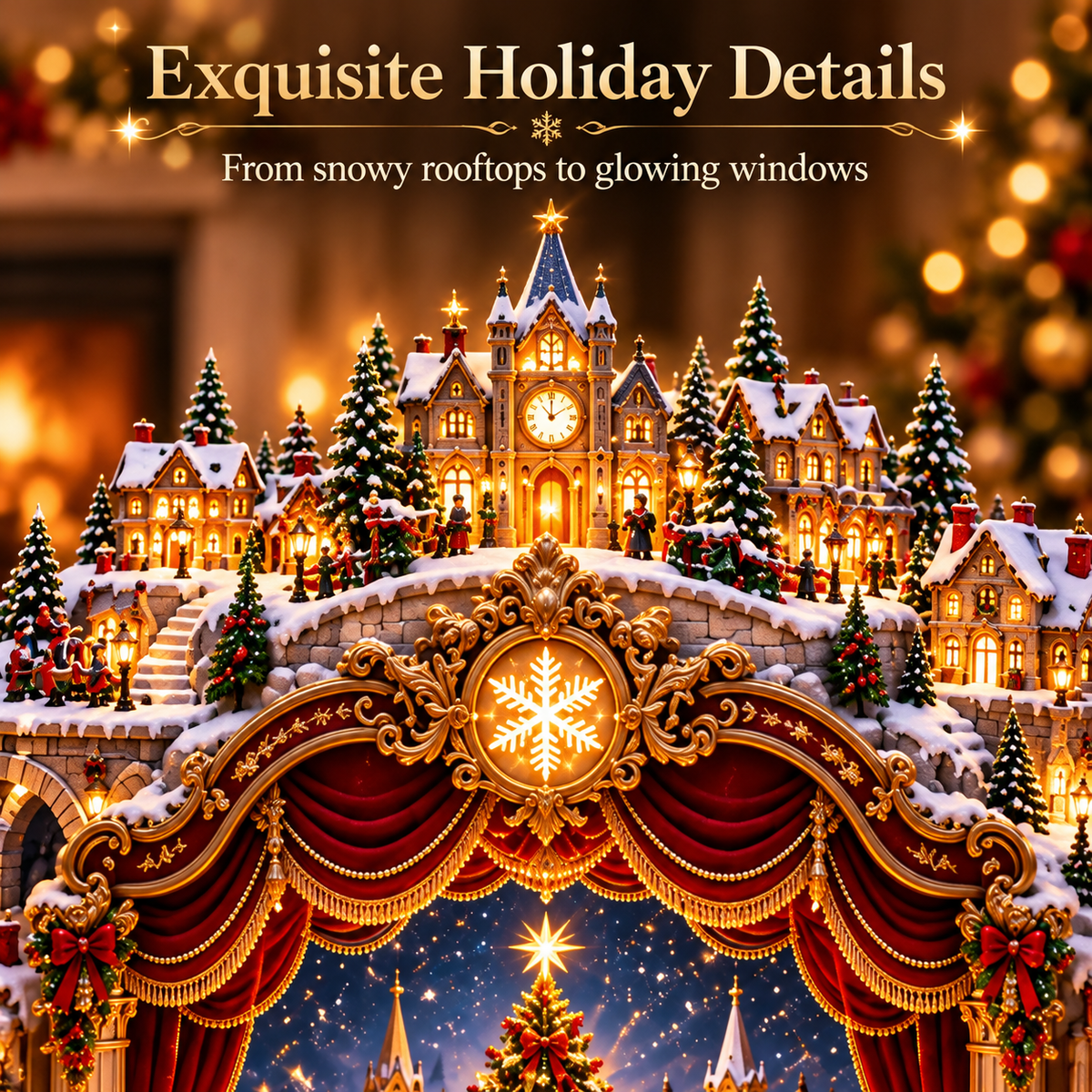 🔥LAST DAY 49% OFF🧑‍🩰 Christmas Eve Ballet Theater™ – Magical Lighted Winter Village Centerpiece