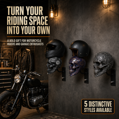 🏍️ 50% OFF Skull Helmet & Riding Gear Wall Rack 💀