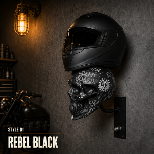 🏍️ 50% OFF Skull Helmet & Riding Gear Wall Rack 💀