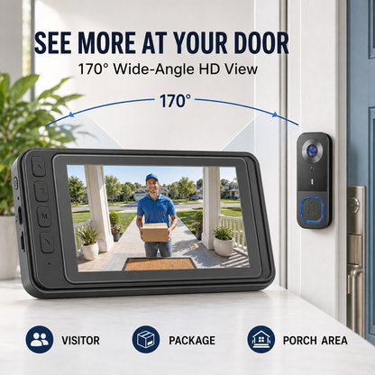 🔔 50% OFF Wireless Video Doorbell Camera – 4.3″ Indoor Monitor, Night Vision & No WiFi Needed