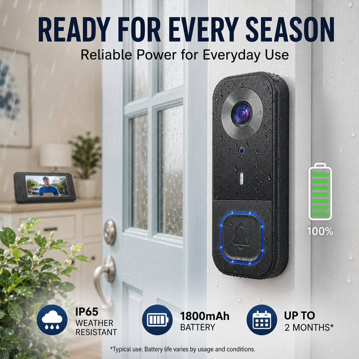 🔔 50% OFF Wireless Video Doorbell Camera – 4.3″ Indoor Monitor, Night Vision & No WiFi Needed