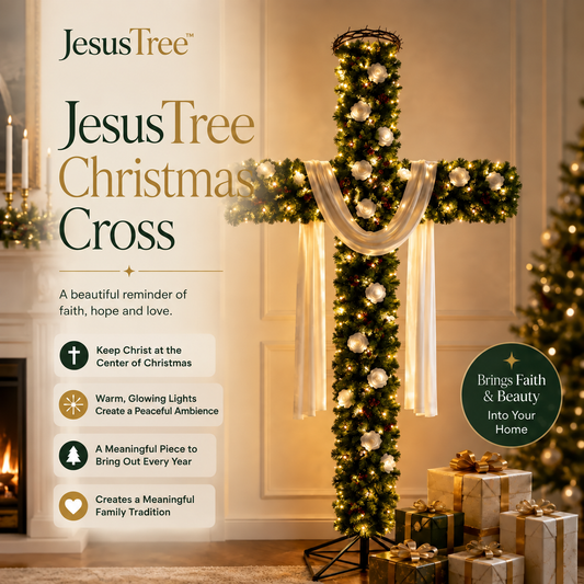 🎄 50% OFF Christmas Cross Tree – A Beautiful Symbol of Faith & Hope