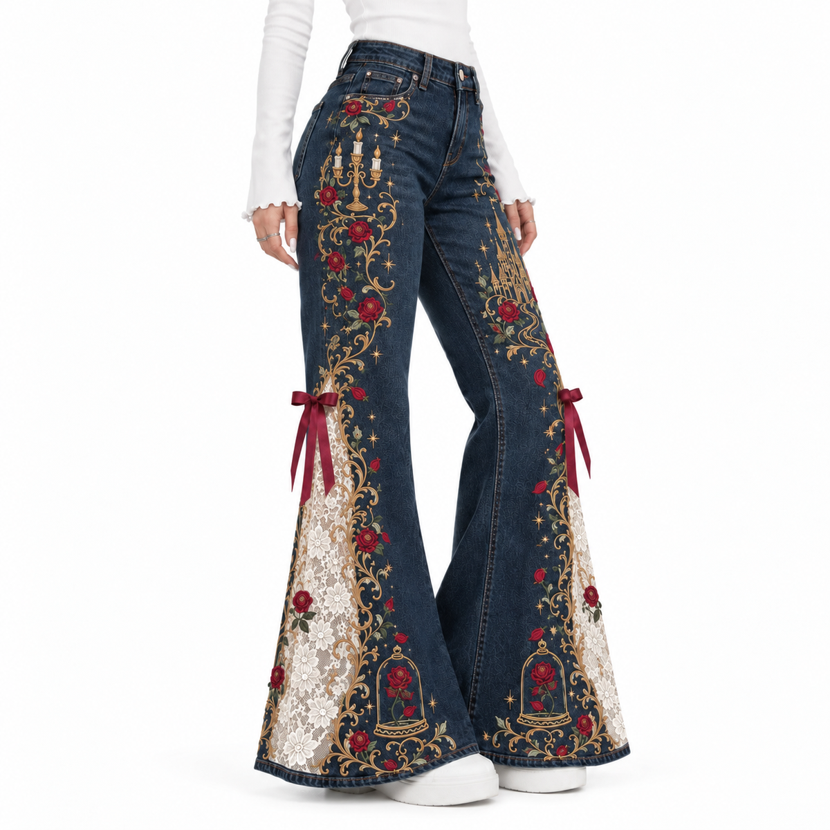 🔥Last Day 50% - 🏰✨The Princess Lace Jeans(📦Buy 2 Free Shipping)
