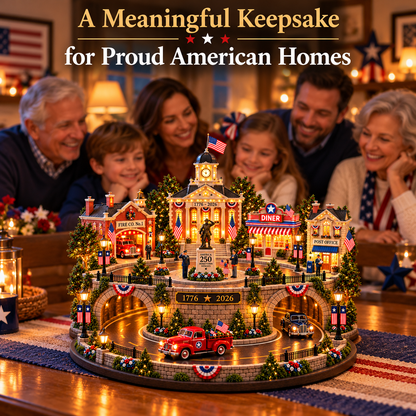 🔥Last Day 50%🎖️🇺🇸✨ 250 Years of American Heroes™ – Lighted Hometown Tribute Village