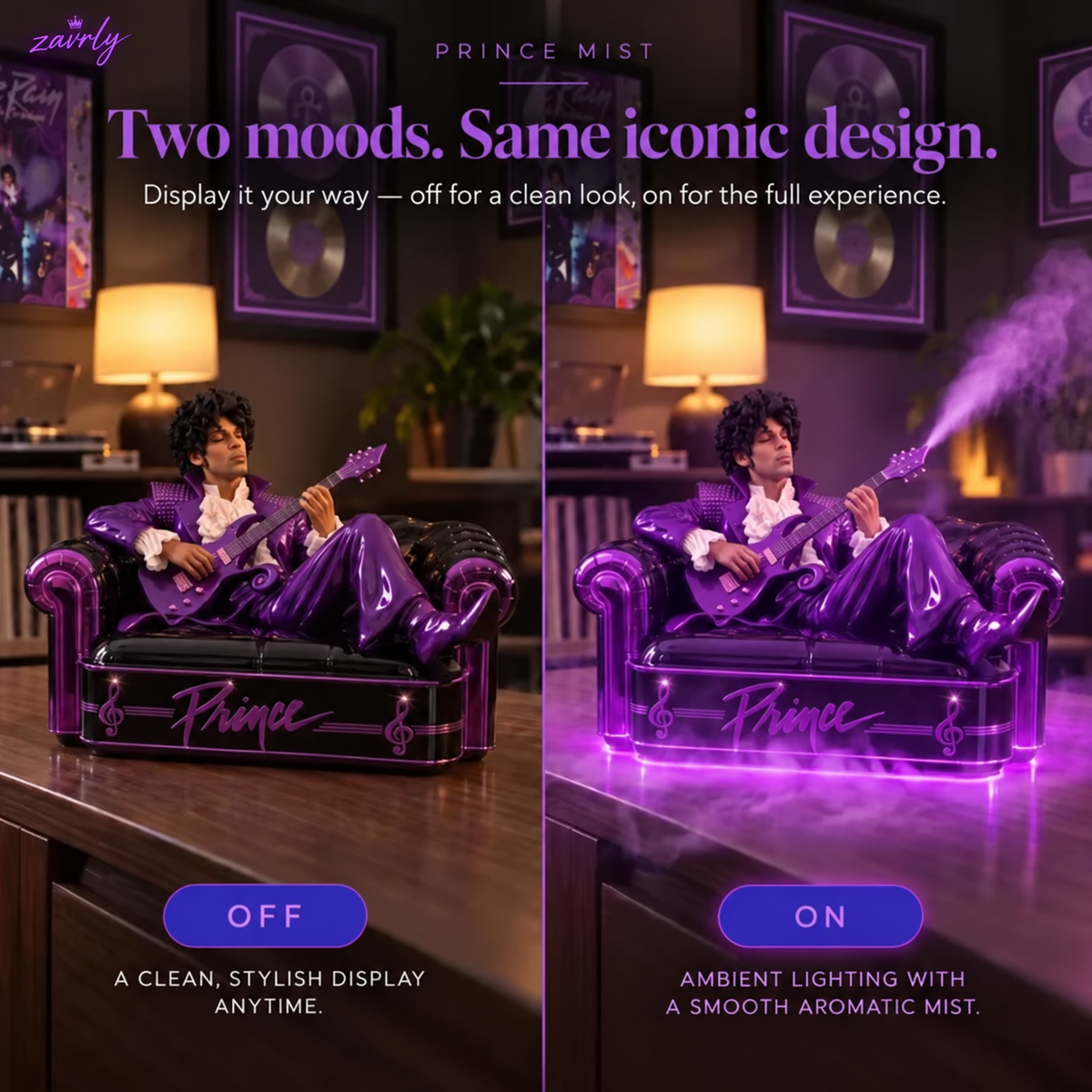 💜🎸 Prince Mist – Music-Inspired Guitar Diffuser & Collectible Decor