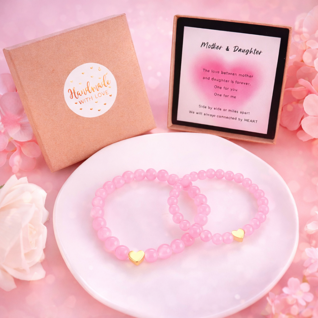 Mother & Daughter Heart Bracelet Set