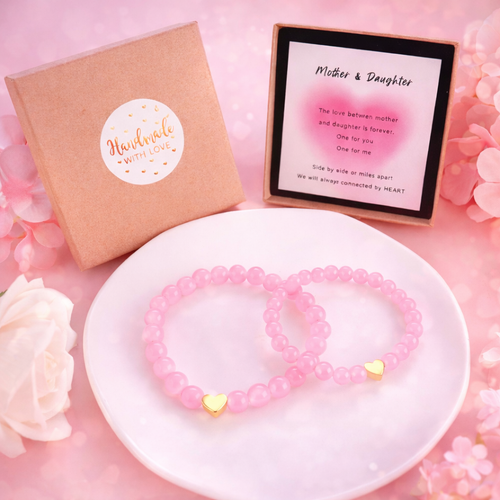 Mother & Daughter Heart Bracelet Set