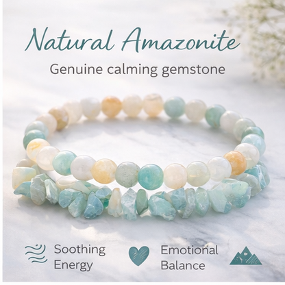 Natural Amazonite Healing Bracelet
