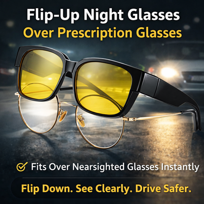 🚗 Night Vision Flip-Up Glasses