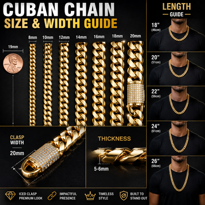 LOOK EXPENSIVE WITHOUT SAYING A WORD. The Icy Cuban Chain That Instantly Turns “Average” Into “Untouchable.” ✨