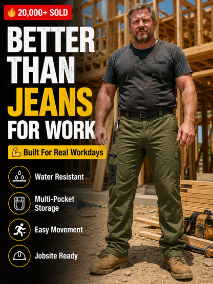 🔥 20,000+ Sold | Men’s Tactical Work Pants – Better Than Jeans for Work 💪