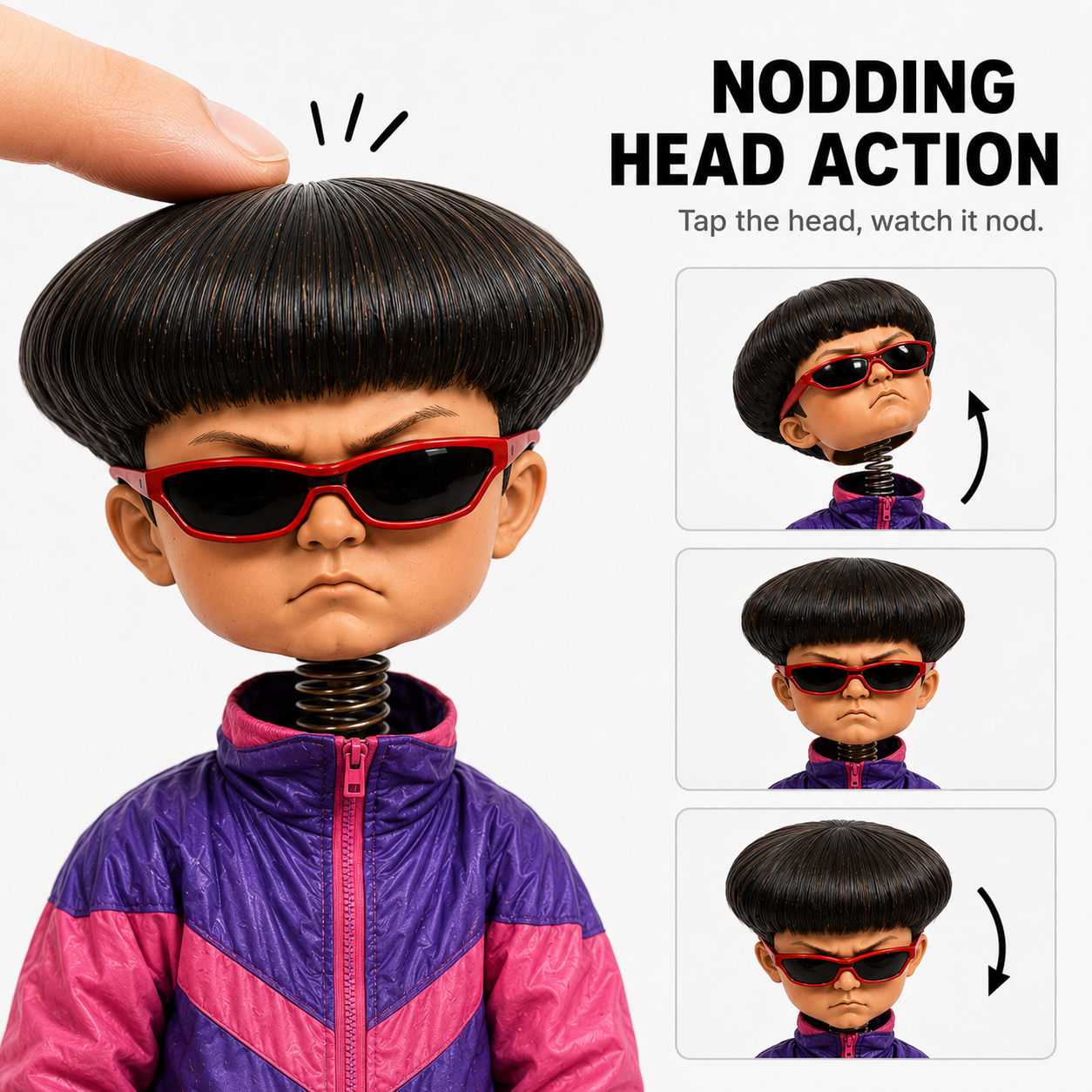 Retro Music Tribute Nodding Doll – Scooter Bobblehead Collectible 🛴