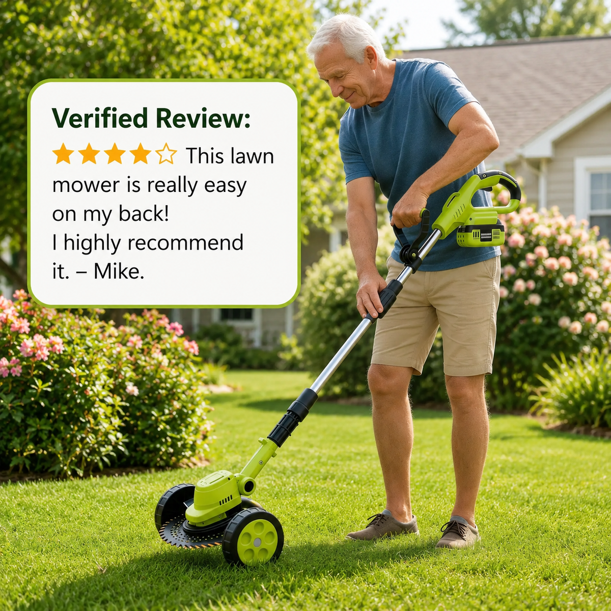 🌿 21V 3-in-1 Cordless Grass Trimmer, Edger & Mini Mower – Complete Yard Kit