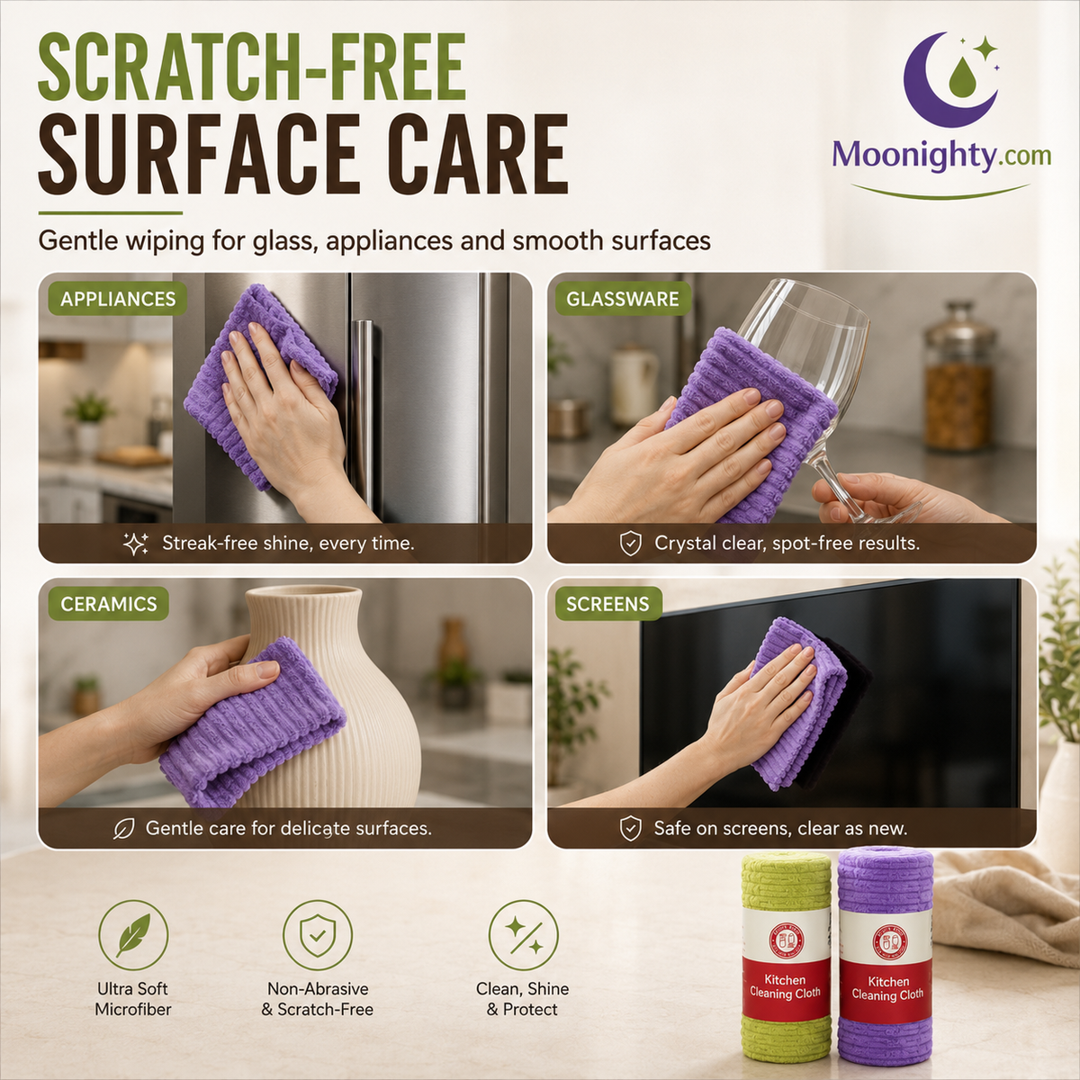 🚨 BUY 1 GET 1 FREE 🚨 First 50 Customers Only! ⏰ Premium Bamboo Fiber Microfiber Cloths – Tear-Off Design & Antibacterial Protection