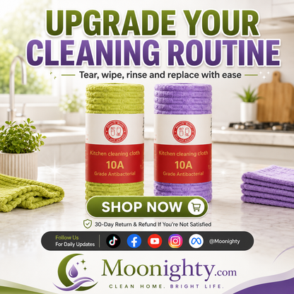 🚨 BUY 1 GET 1 FREE 🚨 First 50 Customers Only! ⏰ Premium Bamboo Fiber Microfiber Cloths – Tear-Off Design & Antibacterial Protection