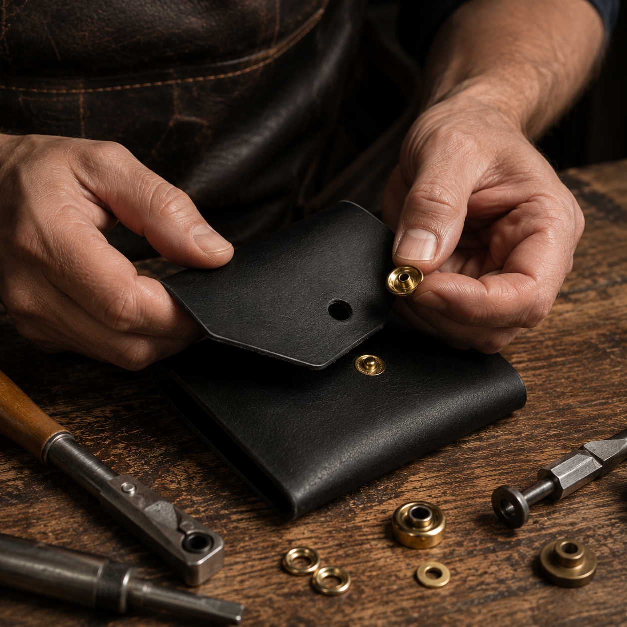 40% OFF – Handmade Genuine Leather Cash Wallet