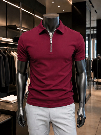 Men's Quarter Zip Polo Shirt | Lightweight, Breathable & Comfortable 👕 Buy 2 Get FREE Shipping