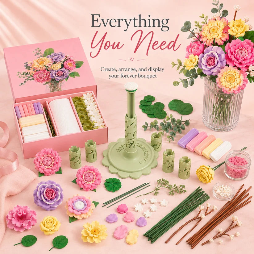 DIY Forever Flower Bouquet Kit 🌸 – Create Your Own Beautiful Blooms