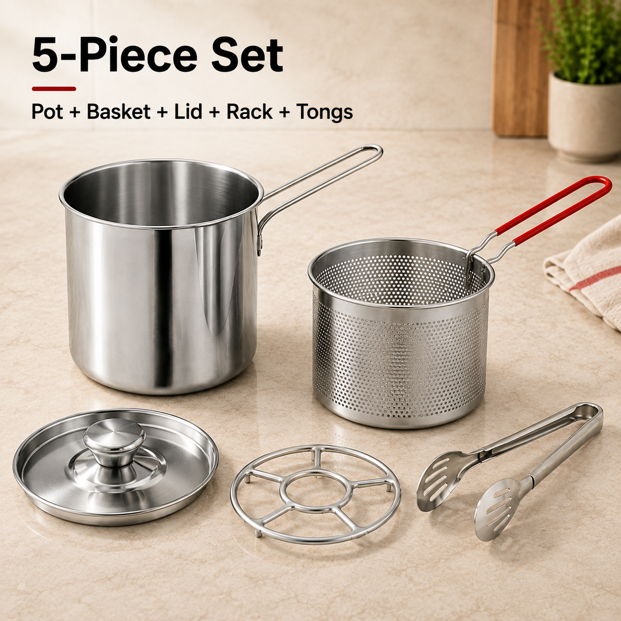 Personal Mini Deep Fryer Set