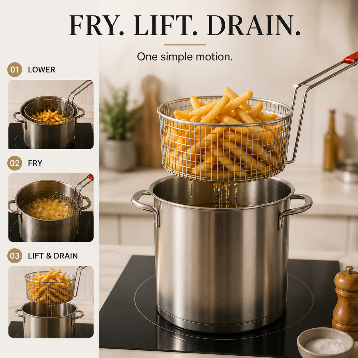 Personal Mini Deep Fryer Set