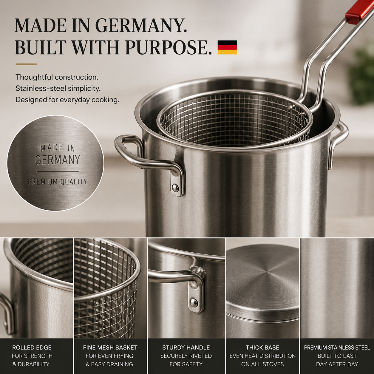 Personal Mini Deep Fryer Set
