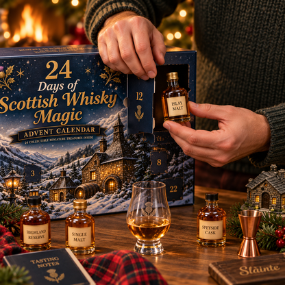2026 Days of Scottish Whisky Magic Blind Box - 24-Day Festive Countdown, Scottish Whisky-Themed Collectible Figures Blind Box - Gift For Whisky Lovers