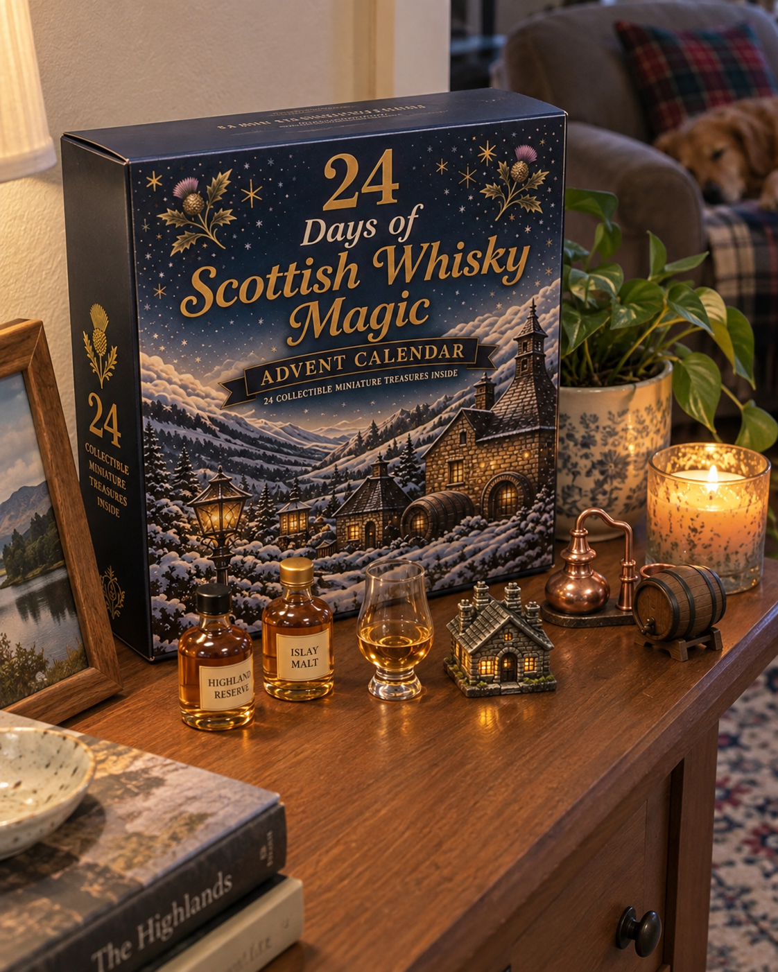 2026 Days of Scottish Whisky Magic Blind Box - 24-Day Festive Countdown, Scottish Whisky-Themed Collectible Figures Blind Box - Gift For Whisky Lovers