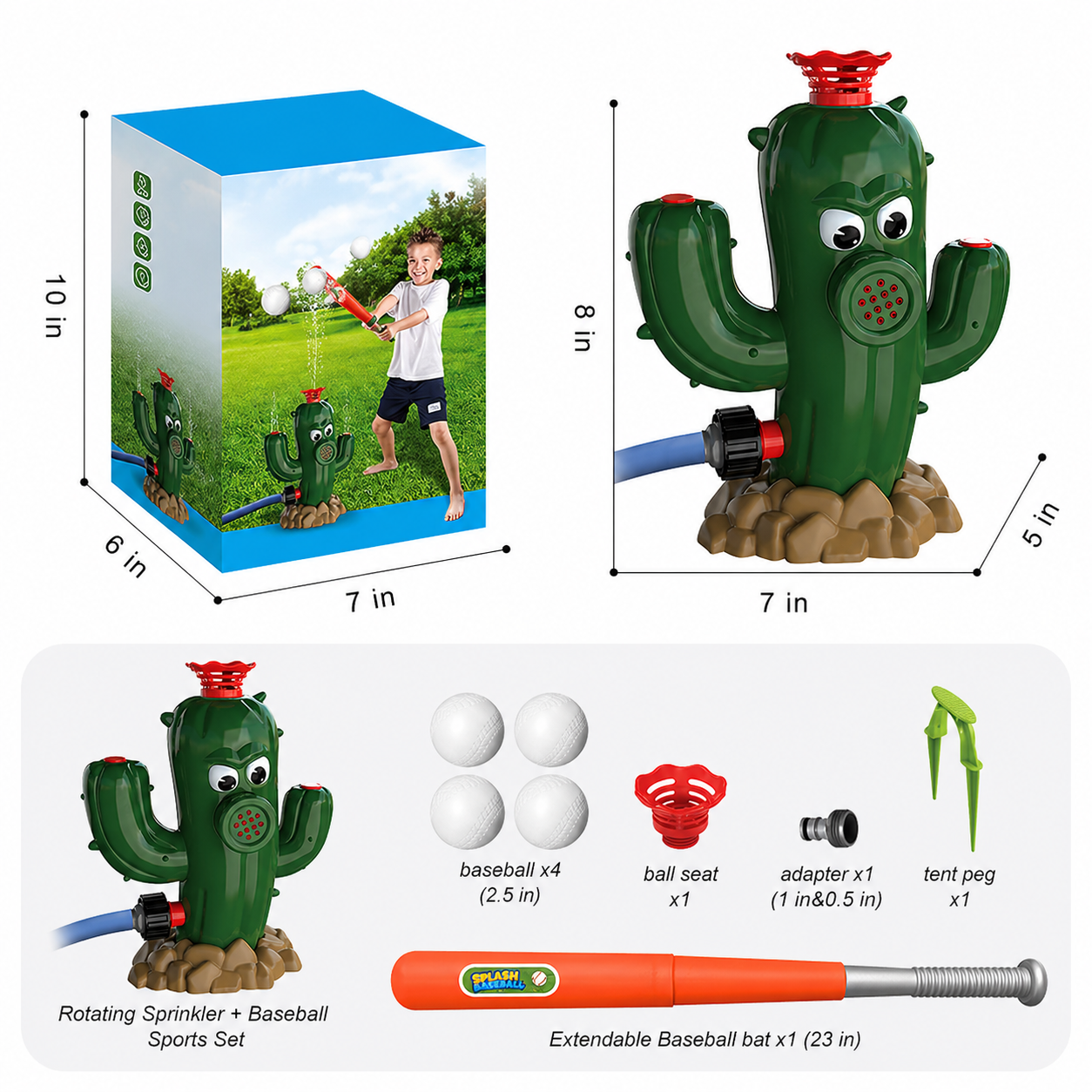 🔥 Last Day 55% OFF–Kids Water Sprinklers T Ball Set & Water Ball Toy