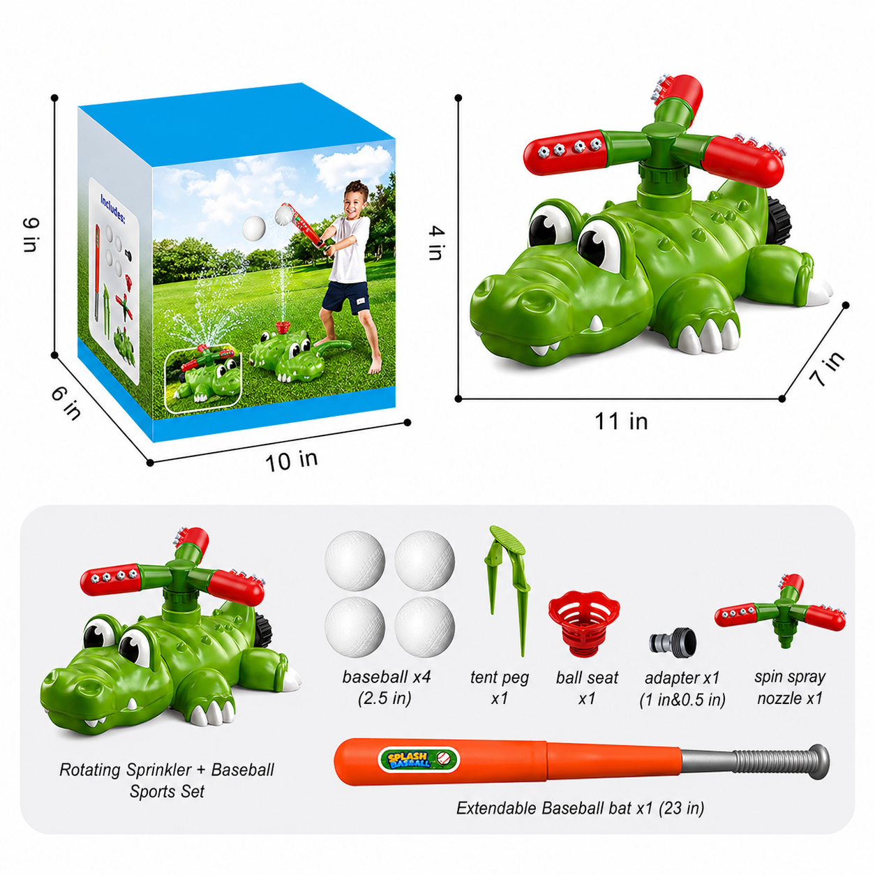 🔥 Last Day 55% OFF–Kids Water Sprinklers T Ball Set & Water Ball Toy