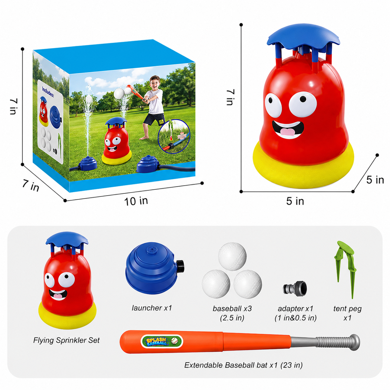 🔥 Last Day 55% OFF–Kids Water Sprinklers T Ball Set & Water Ball Toy